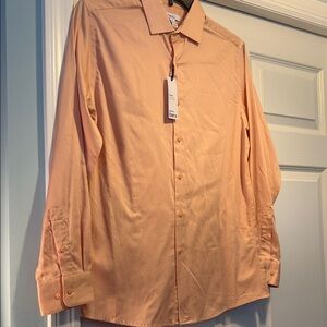 Bar III Men's Peach Dress Shirt Size M 15-15 1/2 NWT Slim Fit